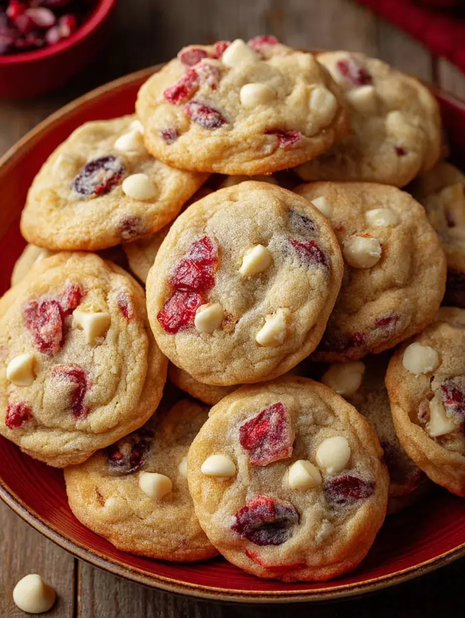 Soft and chewy Classic Cranberry Orange Cookies on a cooling rack with dried cranberries and orange zest