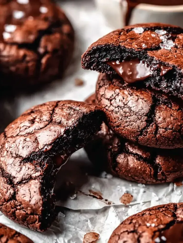Golden brown Easy 30-Minute Chocolate Biscuits on a parchment lined baking sheet