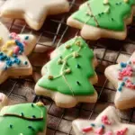 Golden Gluten-Free Sugar Cookies on a baking sheet with parchment paper