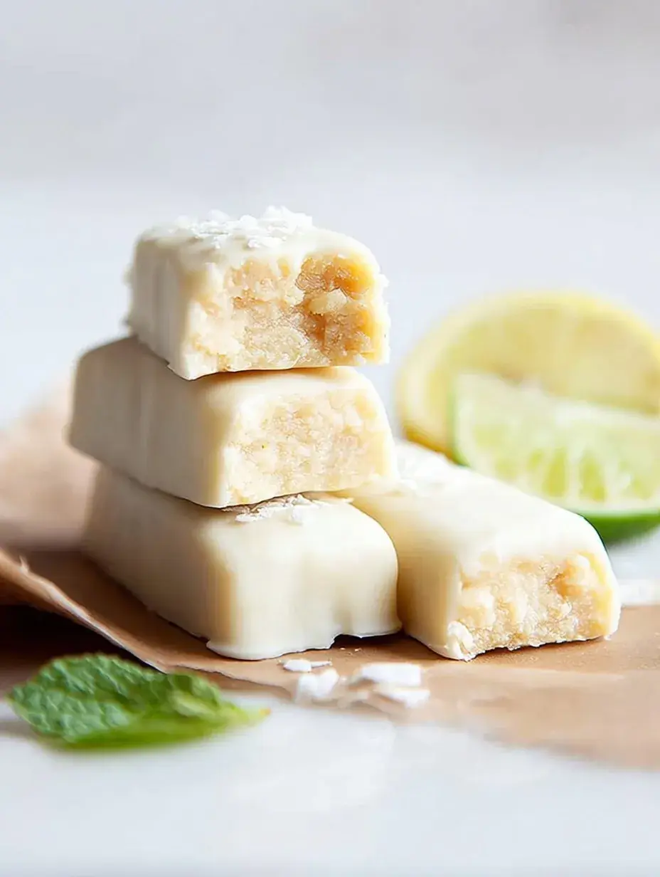 A tray of freshly sliced Lemon Collagen Protein Bars showing their soft, fudgy texture