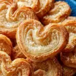 Golden brown and crispy Palmiers Cookies on a cooling rack