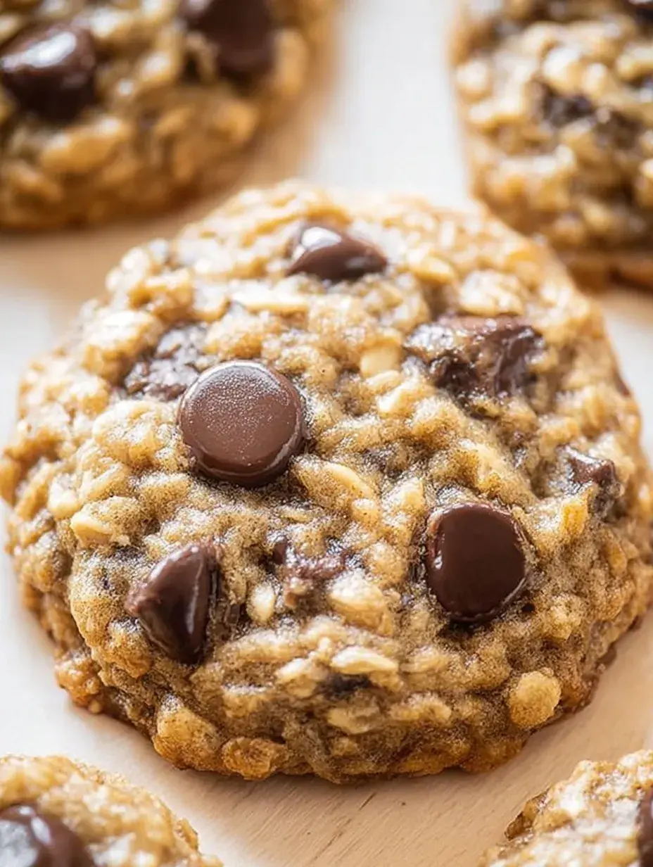 A stack of Best Oatmeal Chocolate Chip Cookies on a cooling rack with chocolate chips melting.