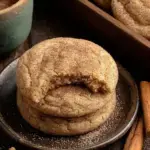 A tray of freshly baked Vegan Maple Snickerdoodles coated in cinnamon sugar