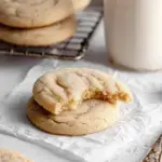 A tray of soft vegan sugar cookies rolled in sparkling sugar