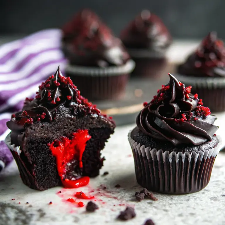 Bloody Halloween Black Cupcakes image1