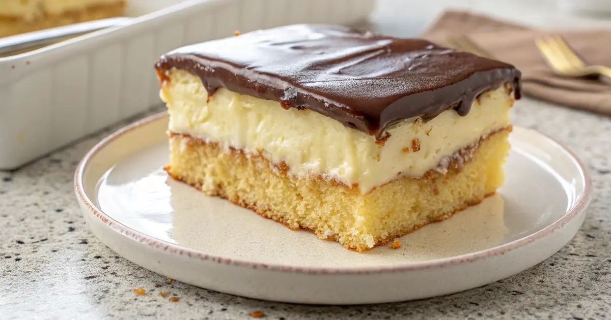 Boston Cream Poke Cake Delight image1