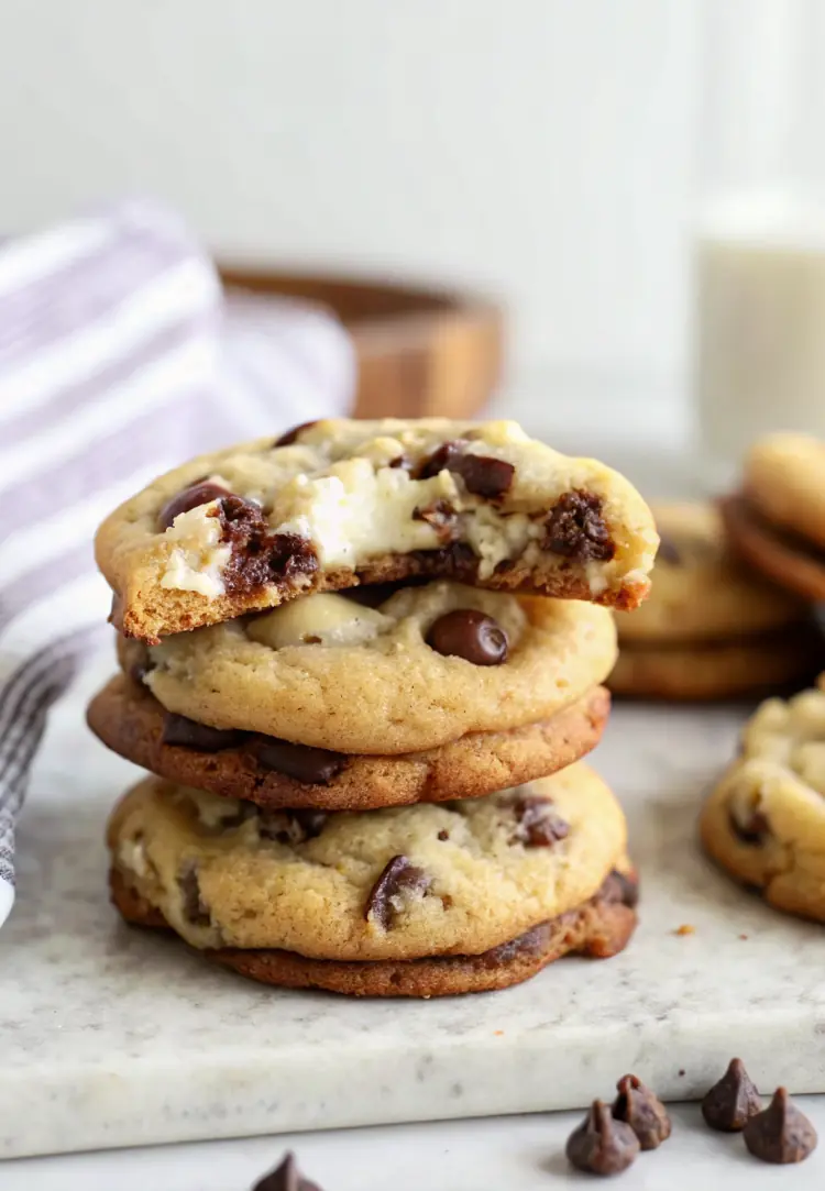 Cheesecake Stuffed Chocolate Chip Cookies image1