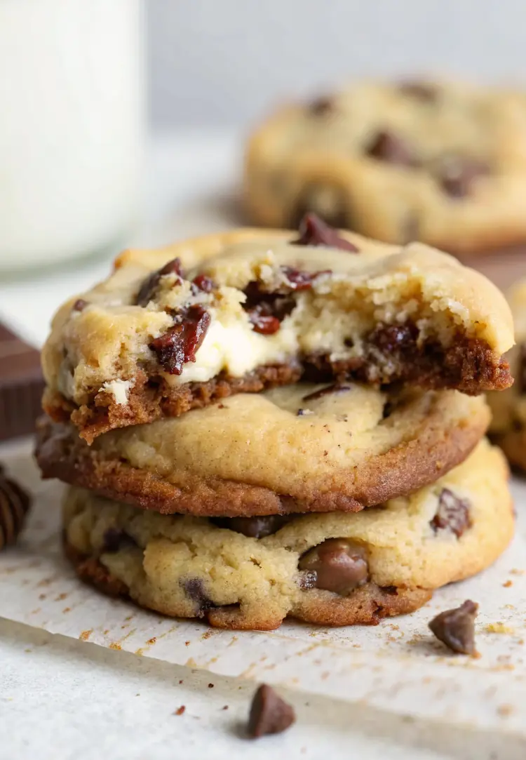 Cheesecake Stuffed Chocolate Chip Cookies