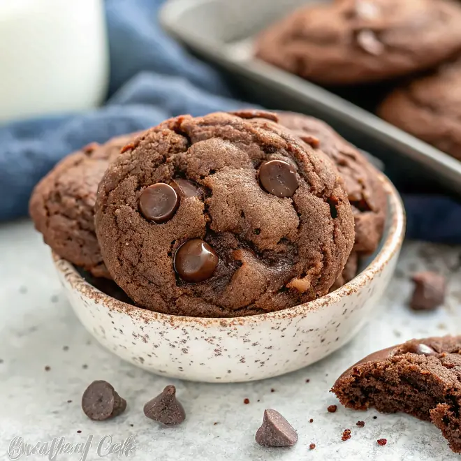 Chewy Dark Chocolate Pudding Cookies image2