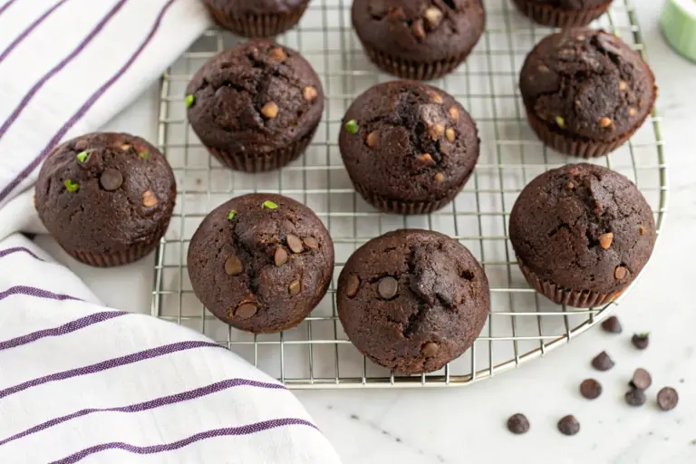Chocolate Zucchini Blueberry Muffins image1