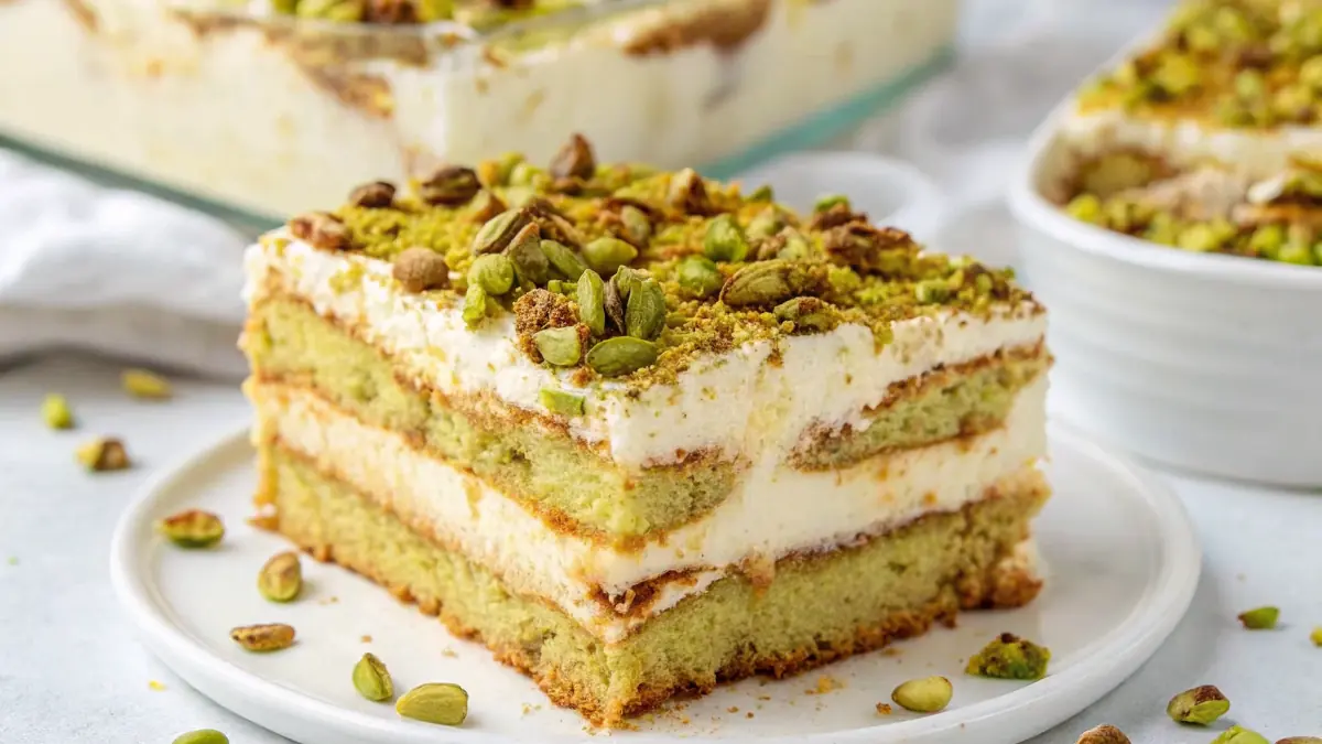 Creamy Pistachio Tiramisu Delight