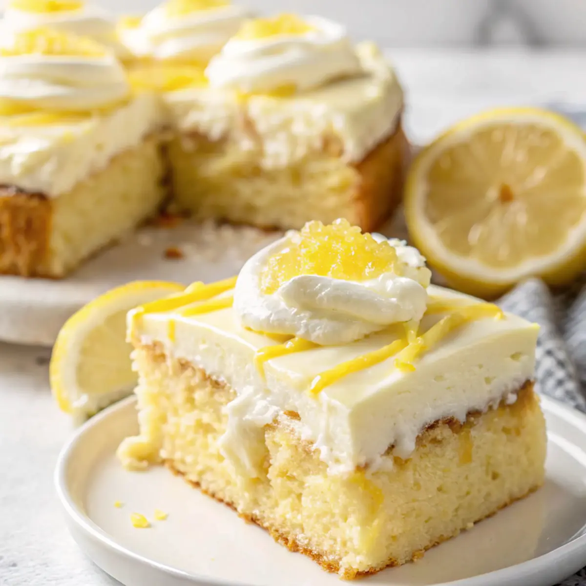 Delish Lemon Poke Cake Recipe