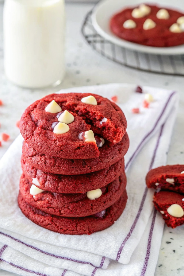 Delish Red Velvet Chocolate Chip Cookies image1