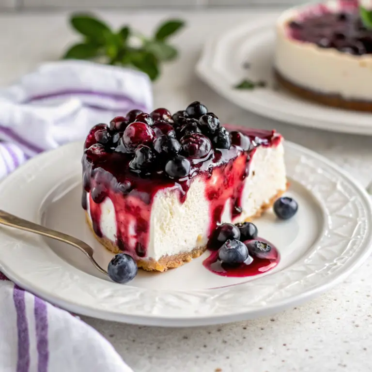 Easy Blueberry No Bake Cheesecake image1