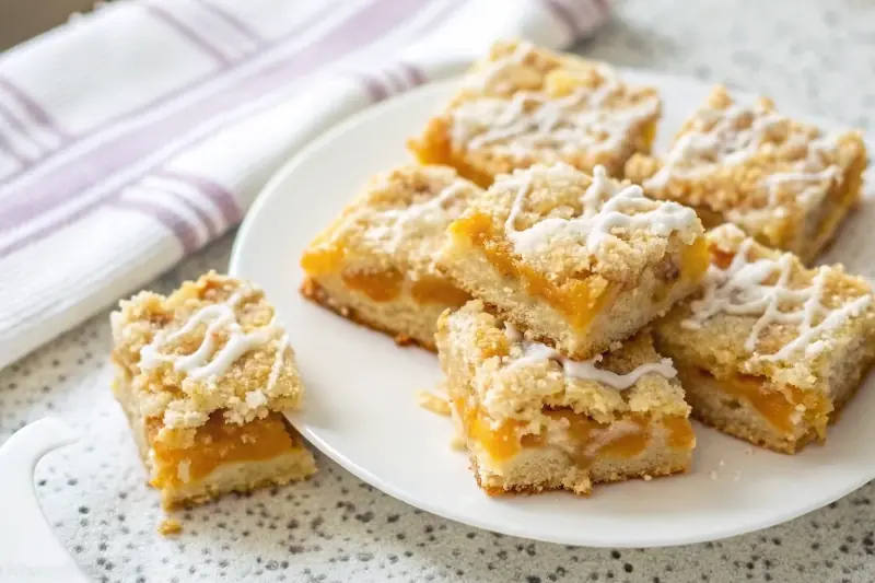 Easy Fresh Peach Crumb Bars image1