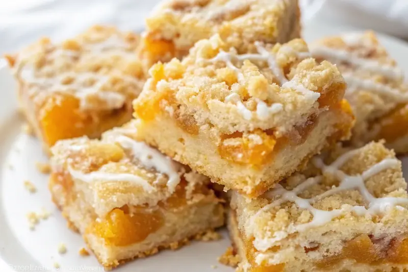 Easy Fresh Peach Crumb Bars