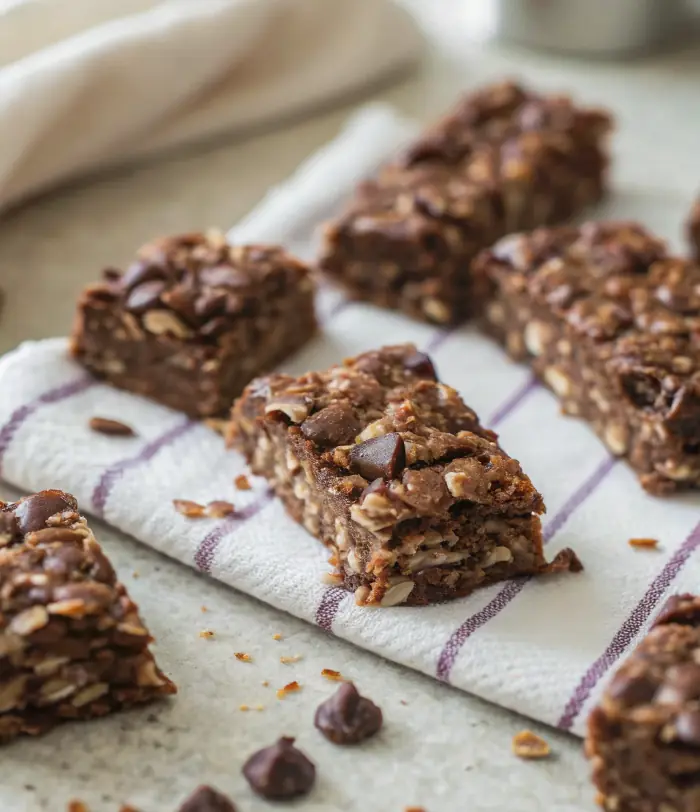 Easy No Bake Chocolate Granola Bars image1