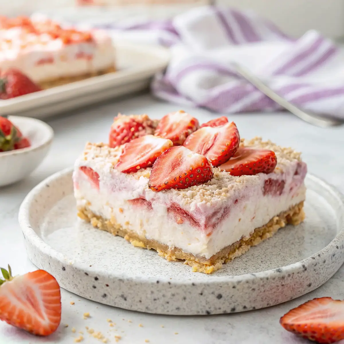 Easy No-Bake Strawberry Lasagna image1