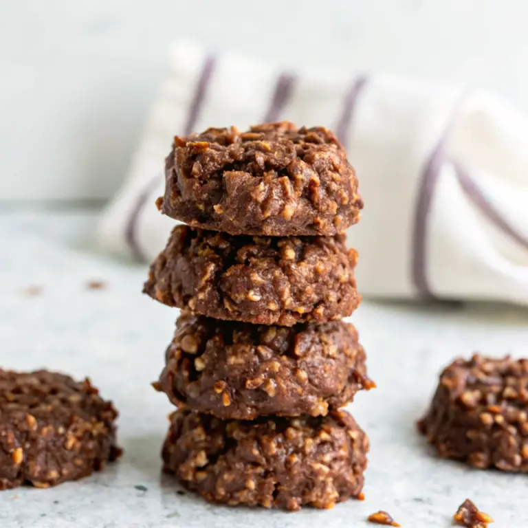 Healthy No Bake Chocolate Peanut Butter Cookies image1