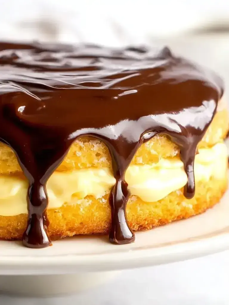 Boston Cream Pie - easy dessert recipe