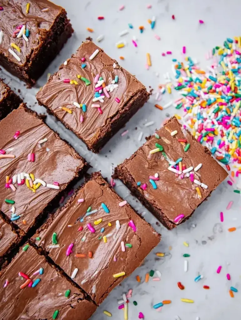 Brownie Birthday Cake Bars Recipe recipe