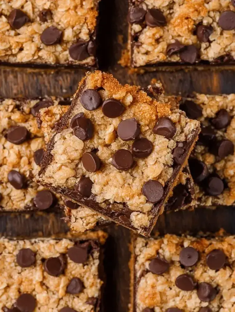 Chocolate Chip Peanut Butter Oatmeal Bars recipe