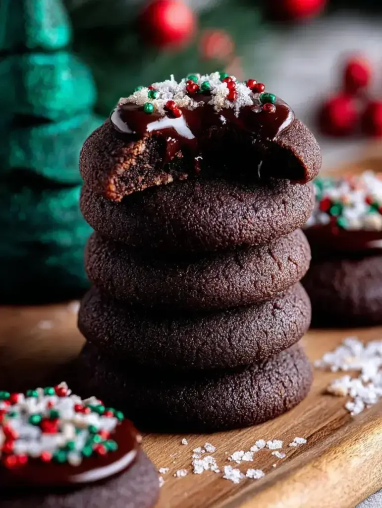 Chocolate Thumbprint Cookies recipe