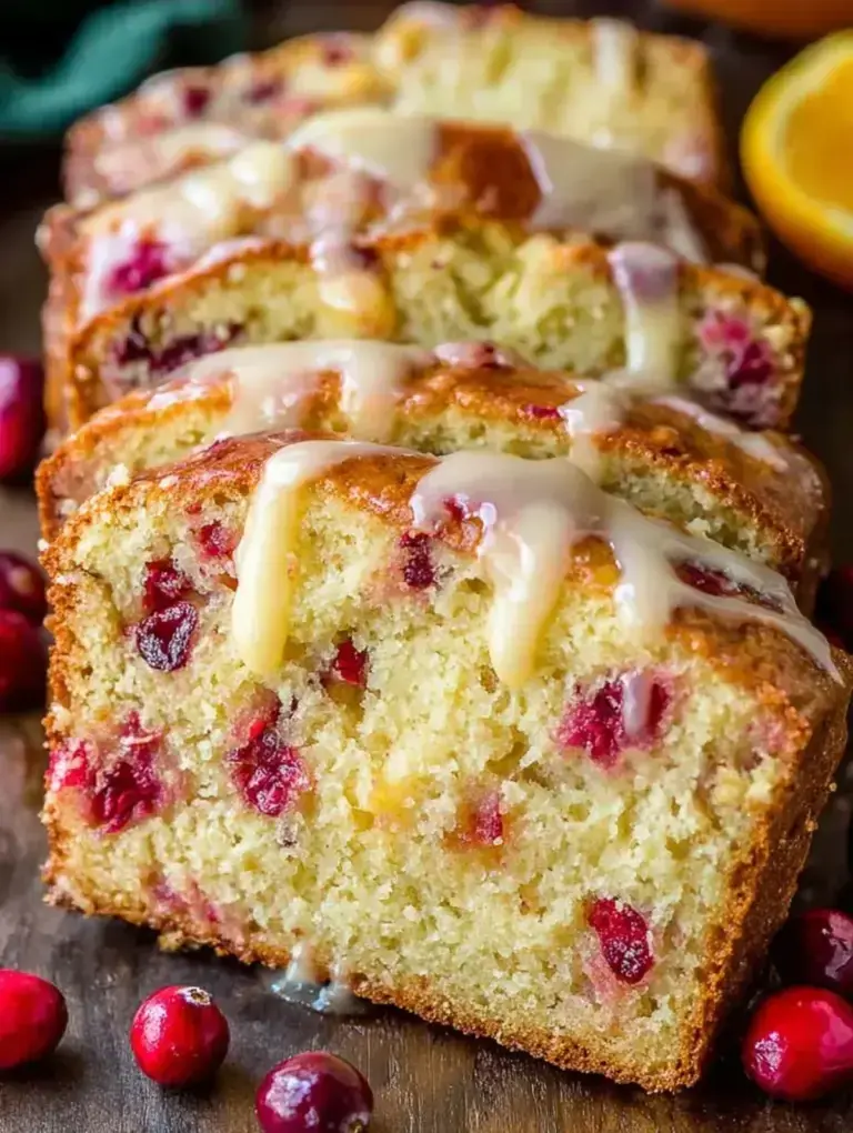 Cranberry Bread with Orange Glaze - easy dessert recipe