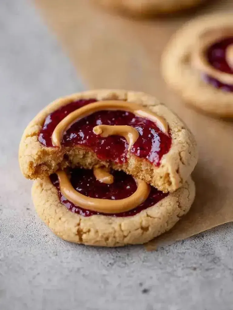 CRUMBL peanut butter and jelly cookies - easy dessert recipe
