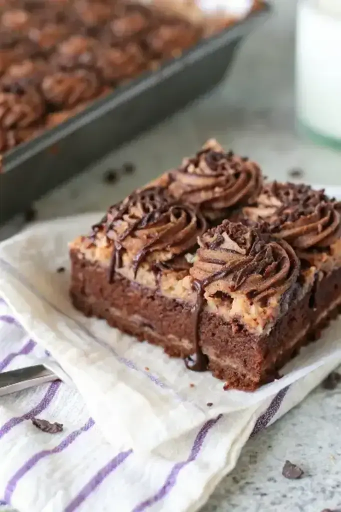 Delish German Chocolate Poke Cake recipe