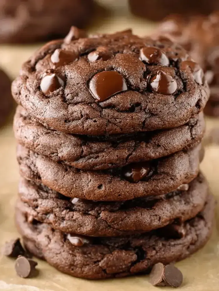 Double Chocolate Chip Cookies - easy dessert recipe