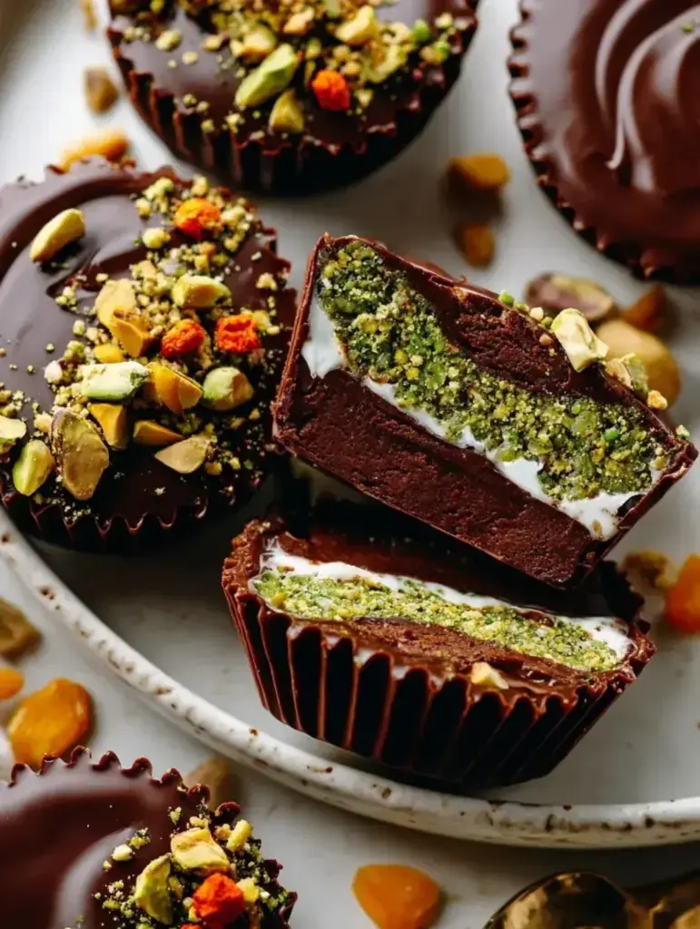 Dubai Chocolate Cups Recipe - easy dessert recipe