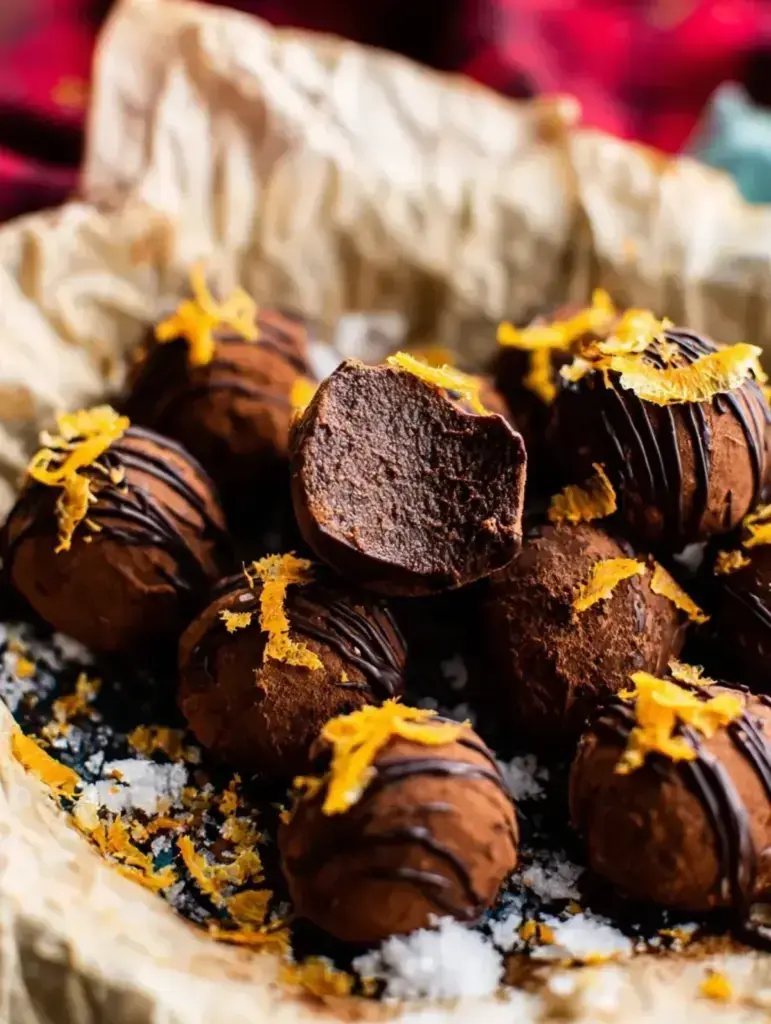 Healthy Dark Chocolate Orange Truffles - easy dessert recipe
