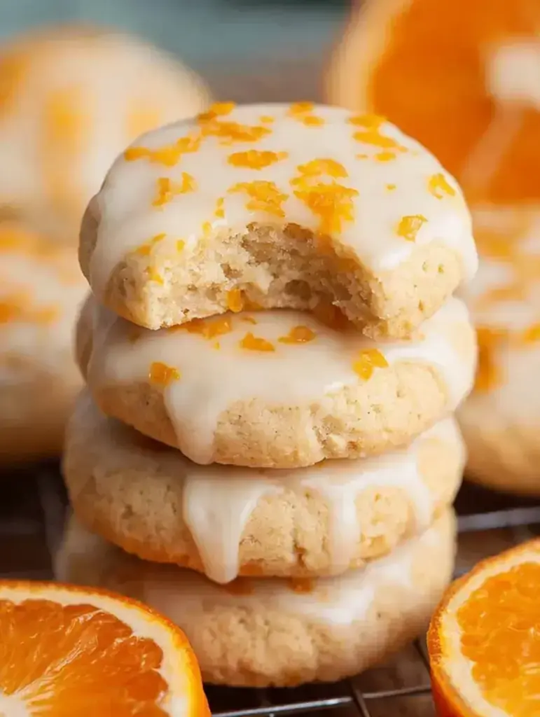 Iced Almond Flour Orange Cookies recipe
