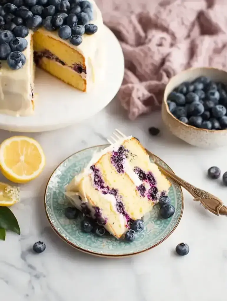 Zesty Lemon Blueberry Cake recipe