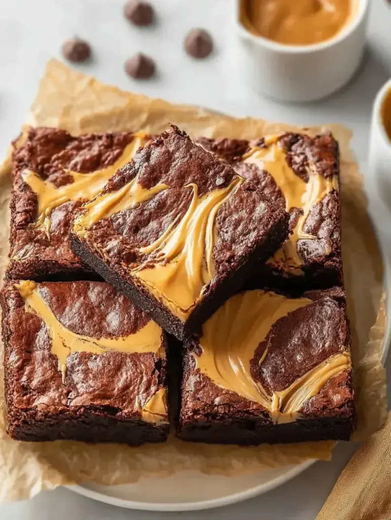 Peanut Butter Brownies - easy dessert recipe