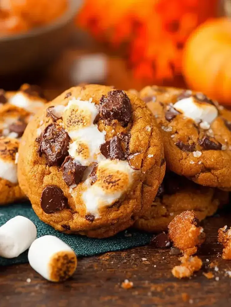 Pumpkin S'mores Cookies - easy dessert recipe