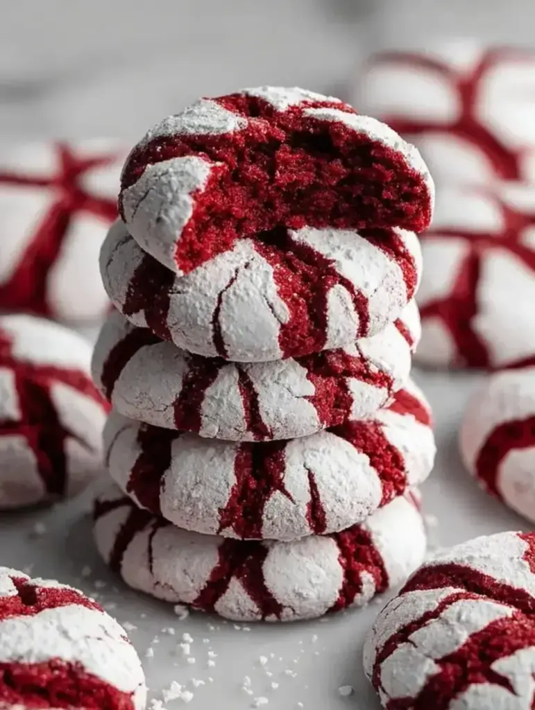 Red Velvet Crinkle Cookies recipe