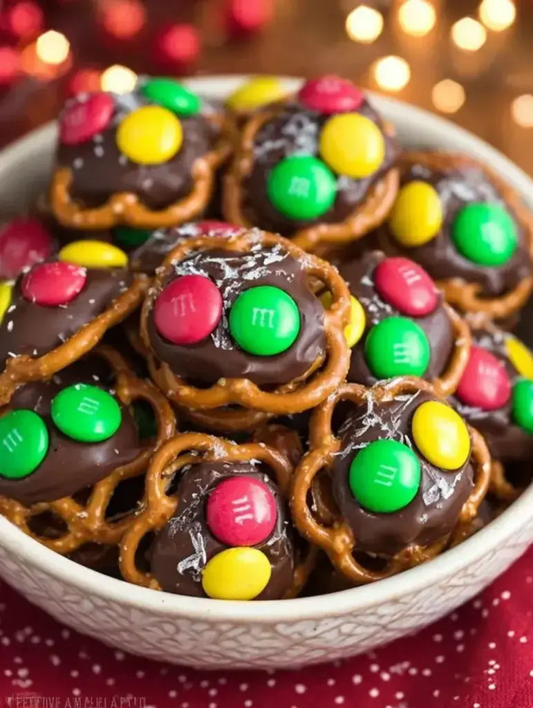 Rolo Pretzels with M&M Candies recipe
