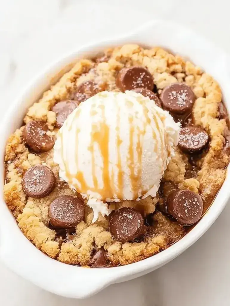 Salted Caramel Chocolate Chip Cobbler recipe