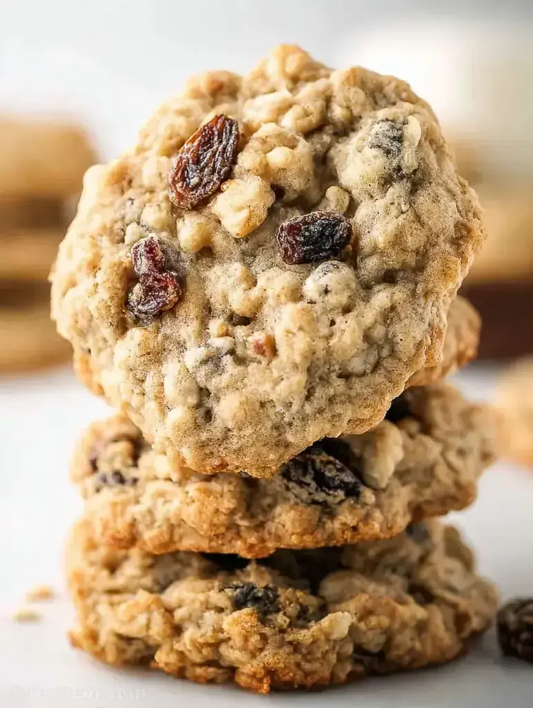Soft and Chewy Oatmeal Raisin Cookies recipe