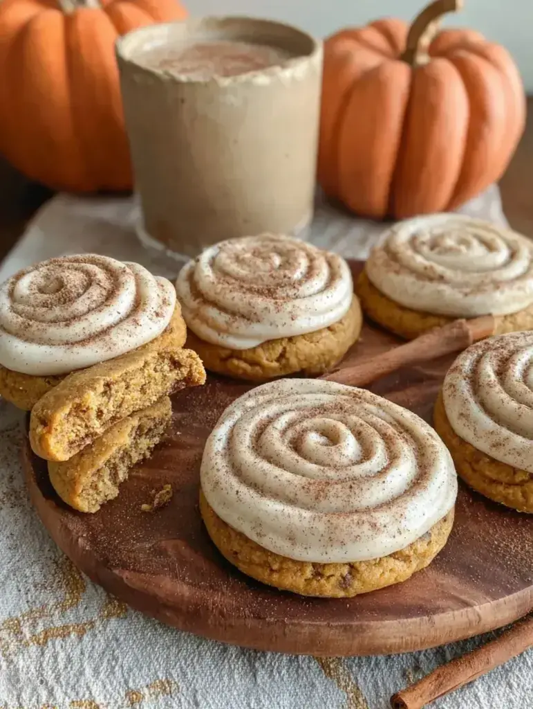 Soft Pumpkin Cookies with Cinnamon Frosting recipe