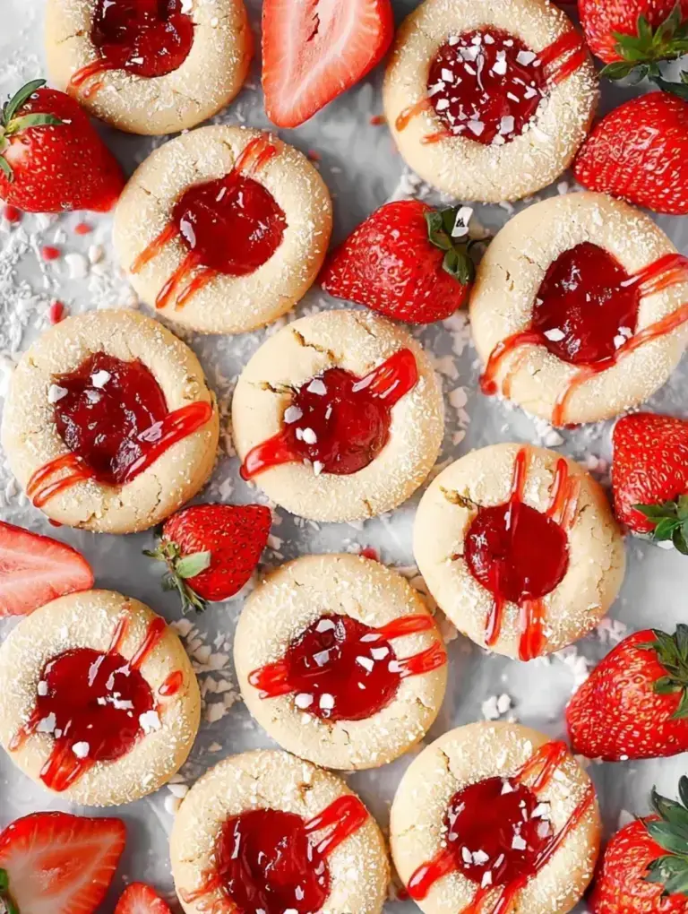 Strawberry Thumbprint Cookies - easy dessert recipe