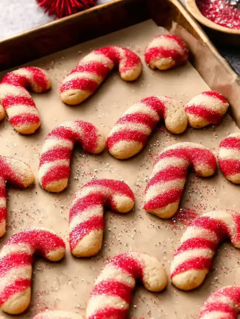 Vegan Candy Cane Cookies recipe