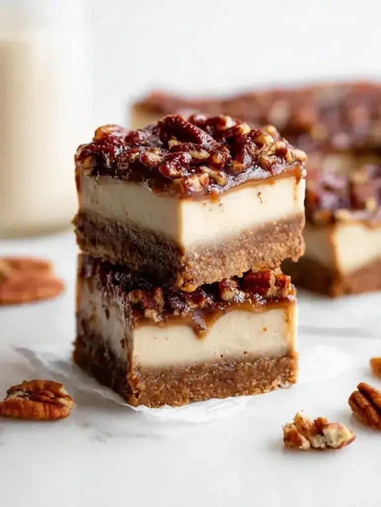 Vegan Pecan Pie Cheesecake Bars recipe